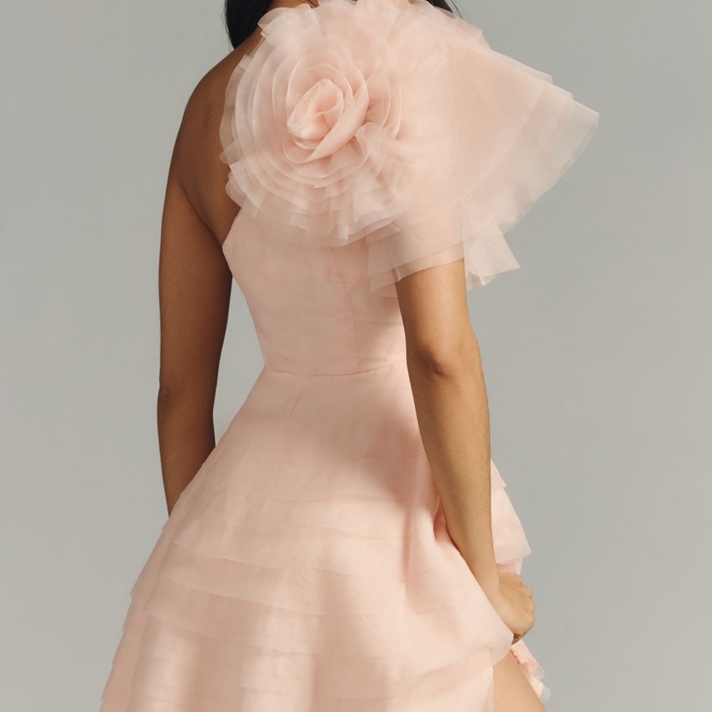 Anthropologie Blush One-Shoulder Dress - Picture 2 of 3